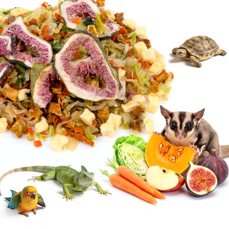 Alimento Seco de Frutas e Vegetais com Alto Teor de Cálcio para Répteis, Aves e Pequenos Animais RAINFLOW 150 g