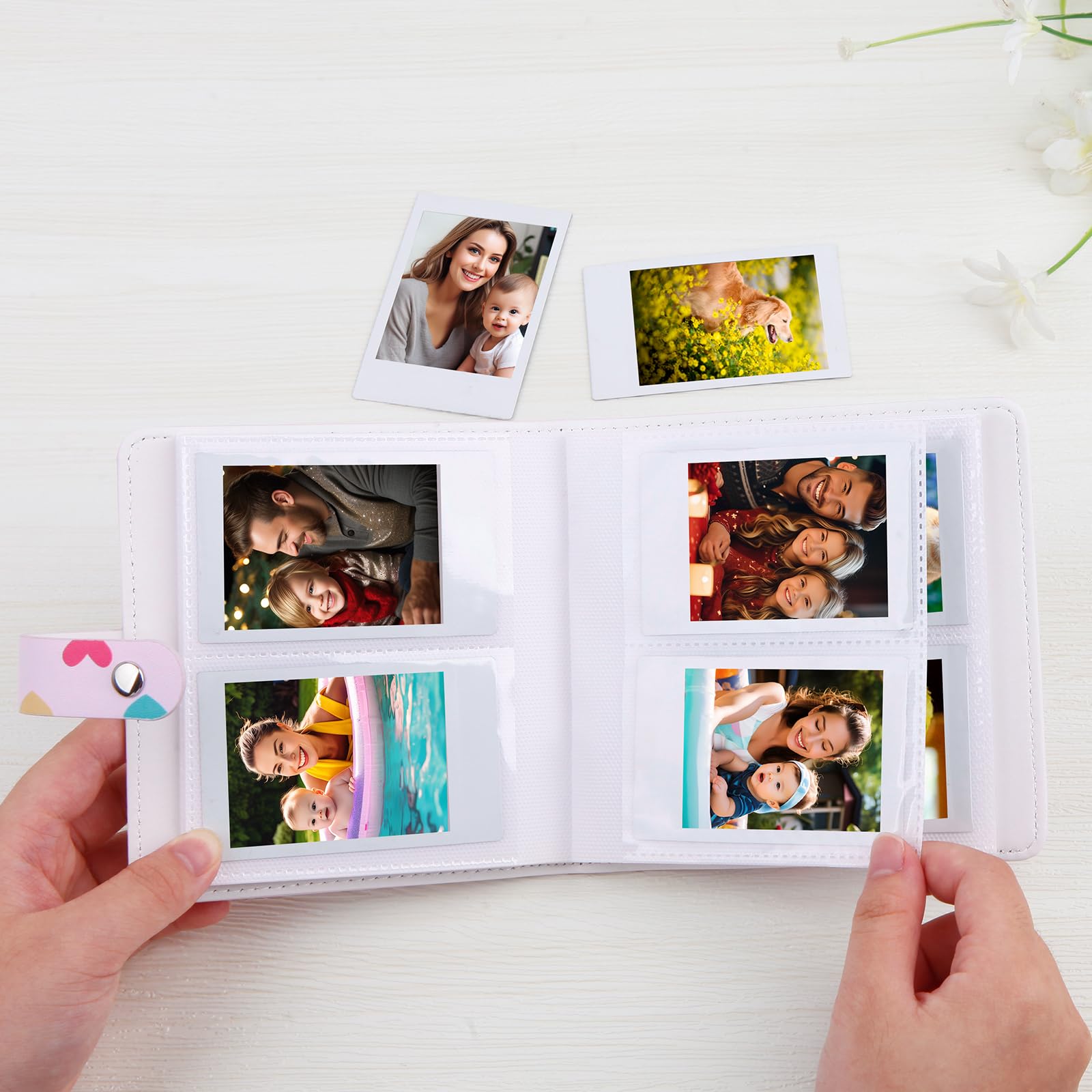 112 Tasche Mini Album Fotografico 2 x 3 Portatile Portafotografie Kpop Compatibile con Fujifilm Instax Mini Fotocamere/Polaroid Snap Touch/SocialMatic Fotocamere Istantanee (1Pack, Viola)