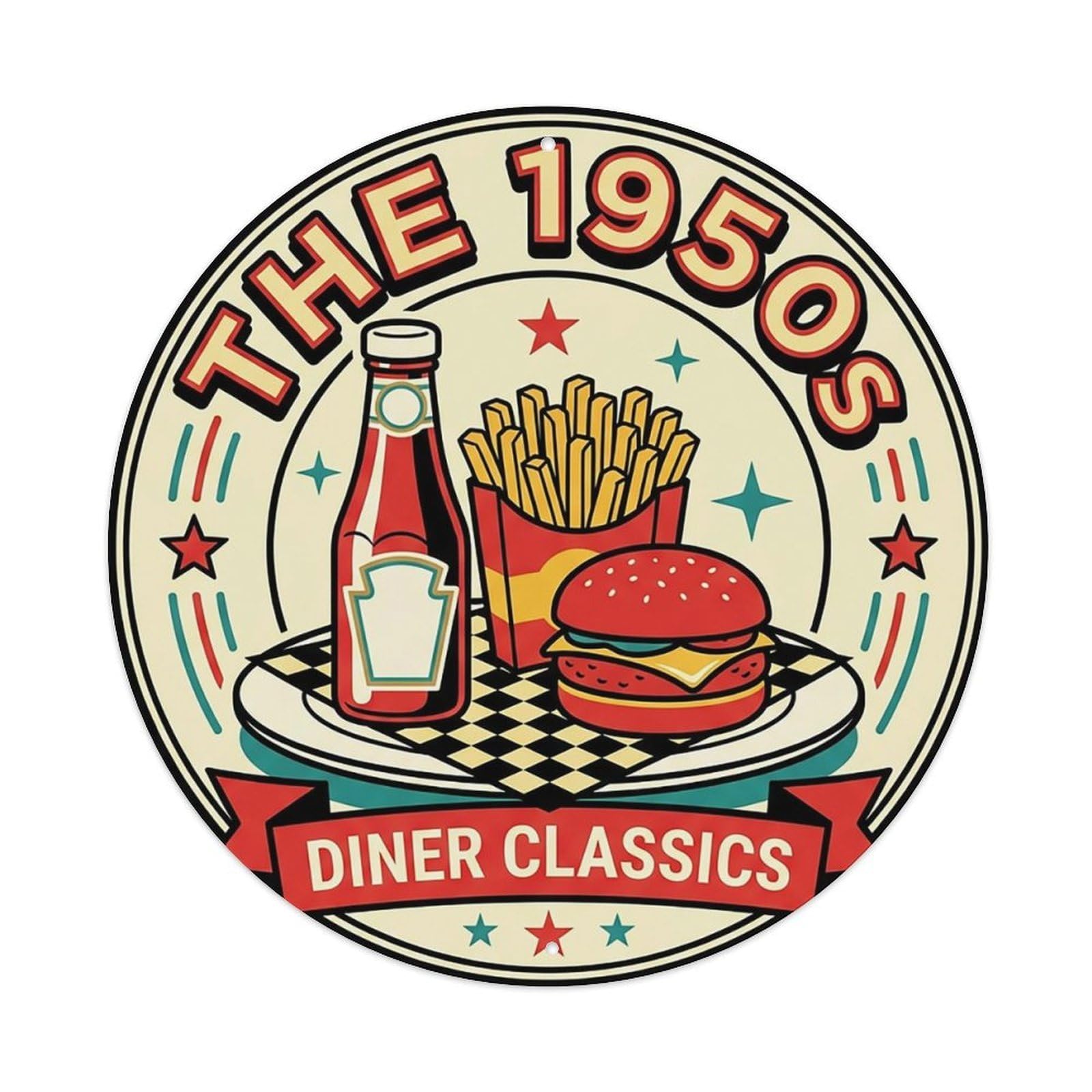 Vintage Retro Ketchup Bottle Diner Metal Tin Sign