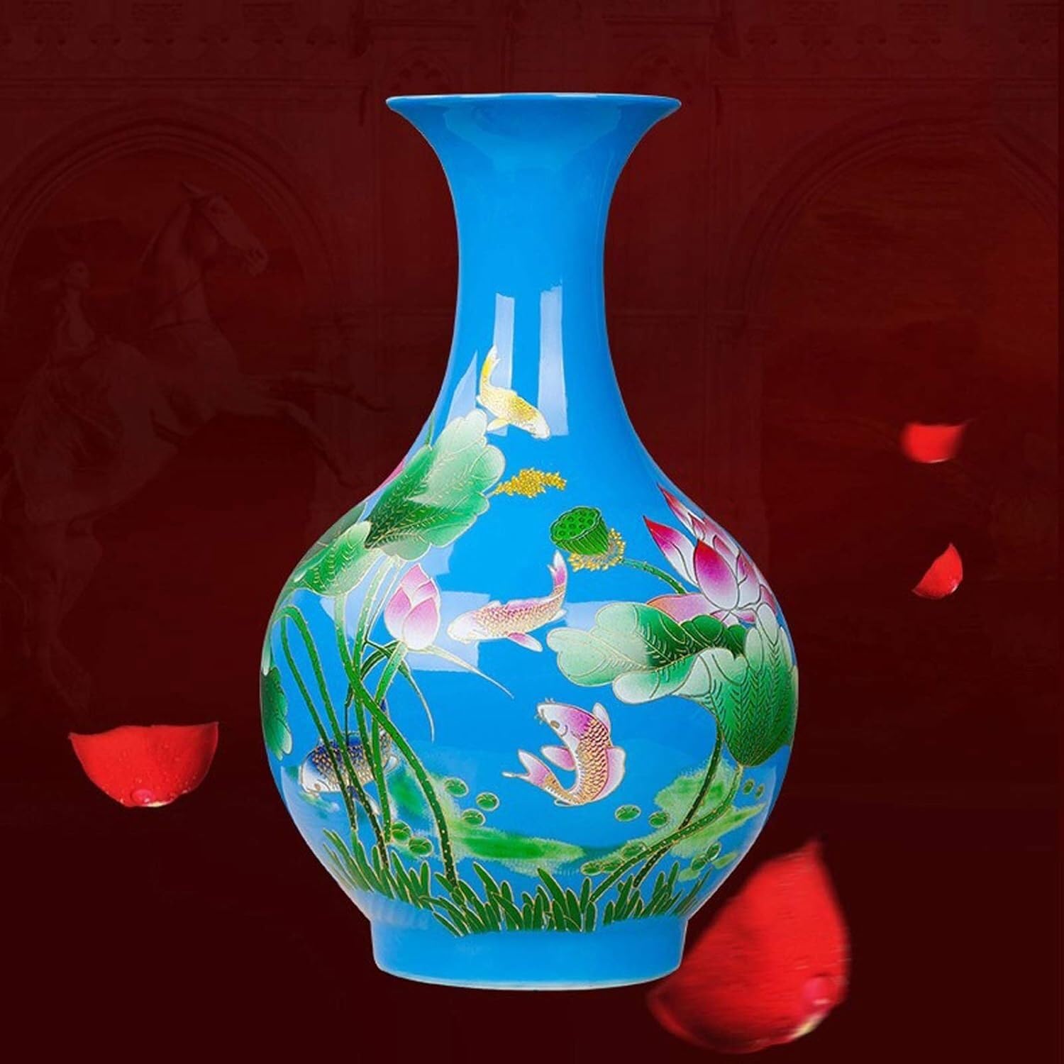Bzgpmfud B Vase Desktop Porcelain Flower Ceramic Holder Choice Desk Christmas Decoration Decor(B)