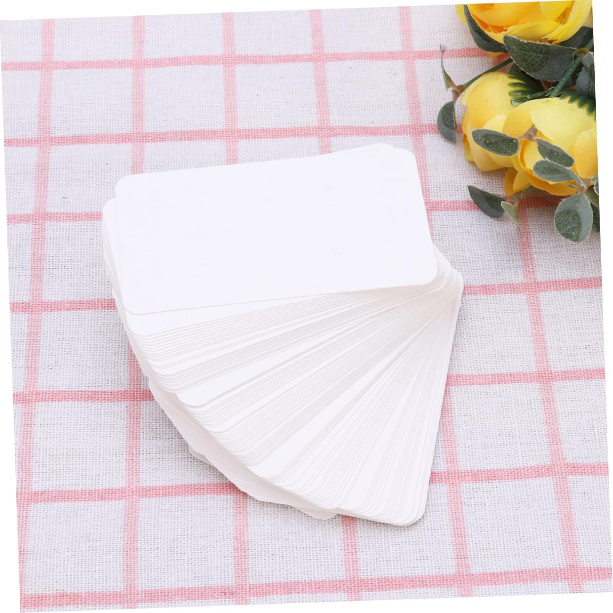 TEHAUX 300pcs Kraft Paper Earring Cards for Displaying Ear Brown White Black Pre-Cut for Easy Jewelry Presentation for Crafting and Wrapping