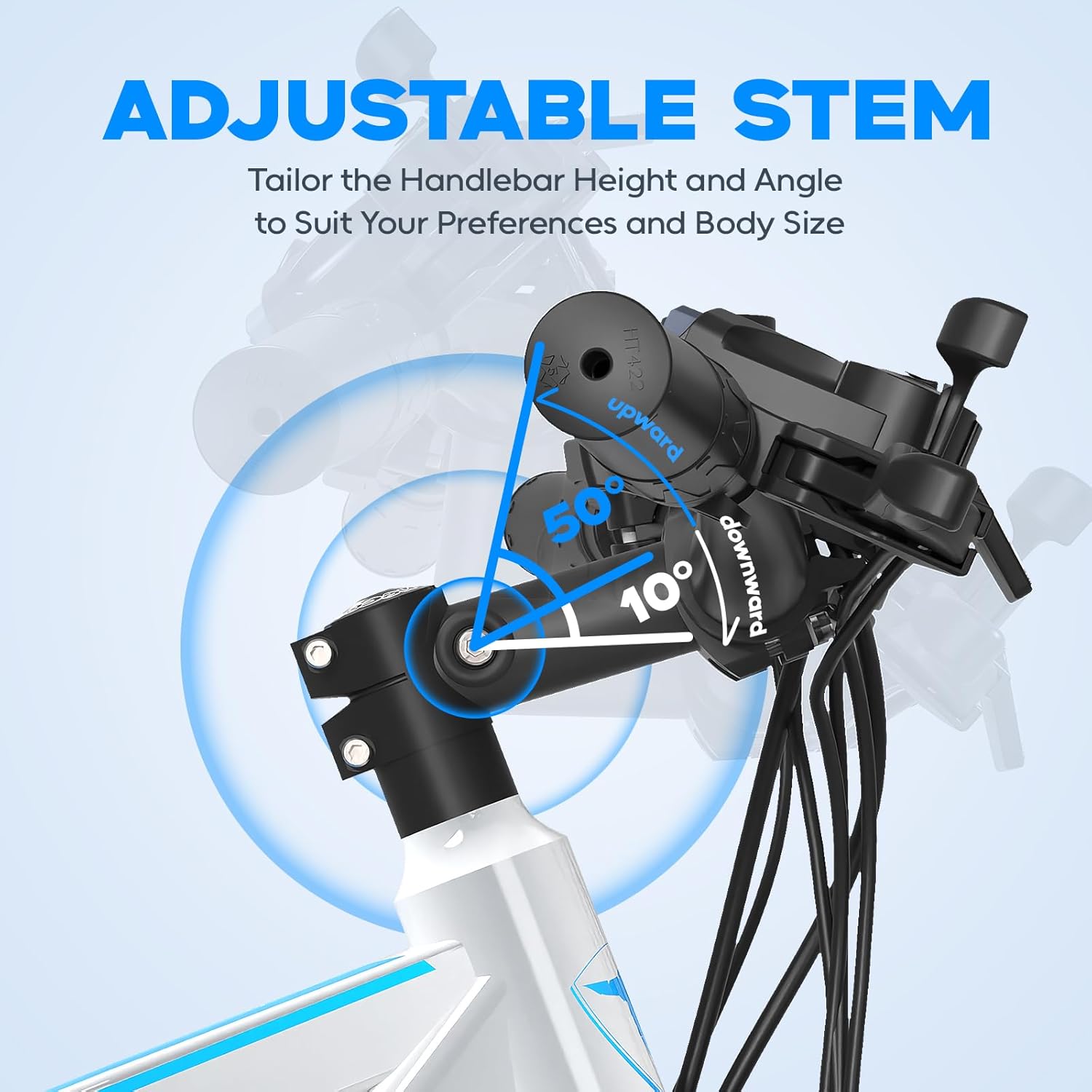 Adjustable stem on Totem electric bike