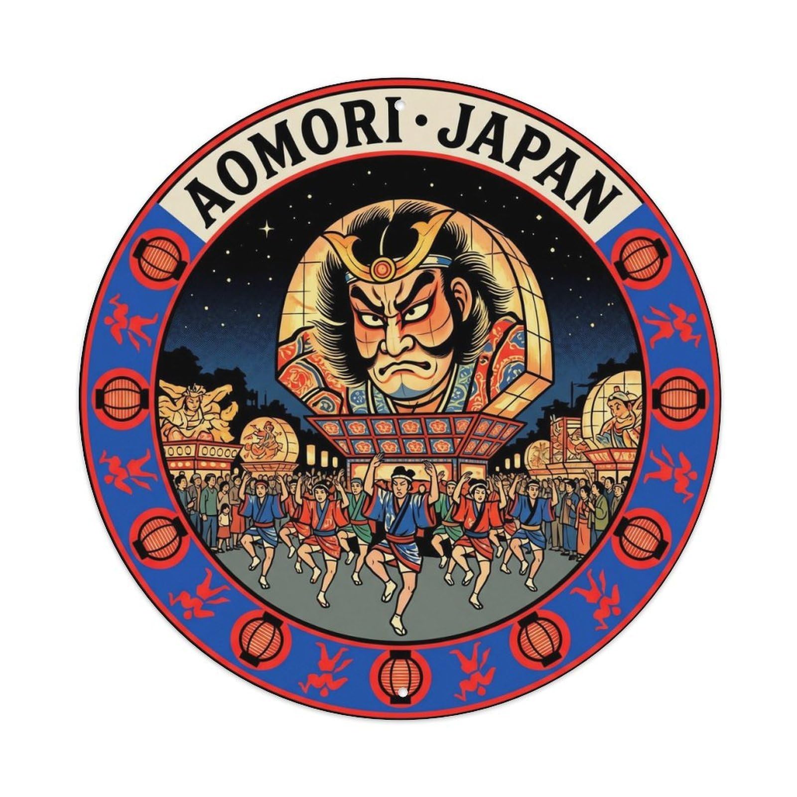 Nebuta Festival Giant Lantern Float Culture Fireworks Metal Tin Sign