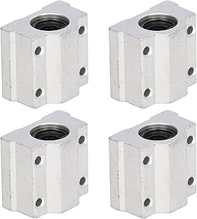 Bloco Deslizante Scs8uu, 4 Unidades de Bloco Deslizante de Rolamento de Esferas Linear, Liga de Alumínio Cnc Com Furo de 8mm, Rolamentos de Esferas Lineares