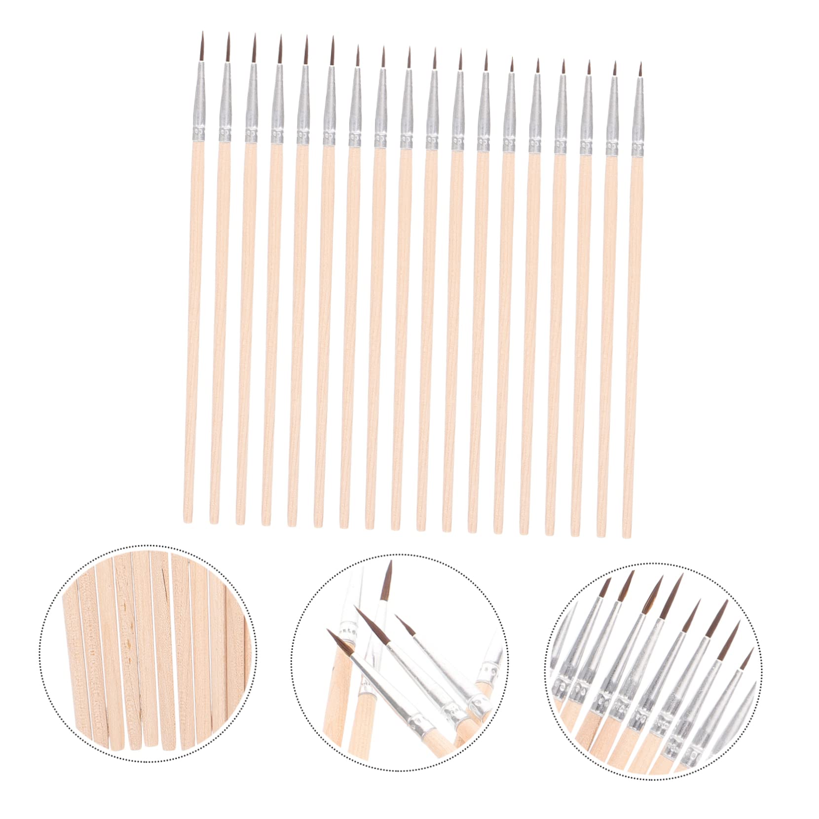 NUOBESTY 180piezas Pinceles De Detalle para y Óleo De De Portátiles Mango De Nailon para