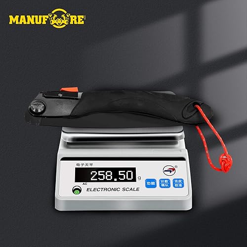 Miniatura 6 de MANUFORE Sierra plegable de 7.087 in con hoja negra, mango de agarre suave, sierra de hoja para madera, paneles de yeso y PVC