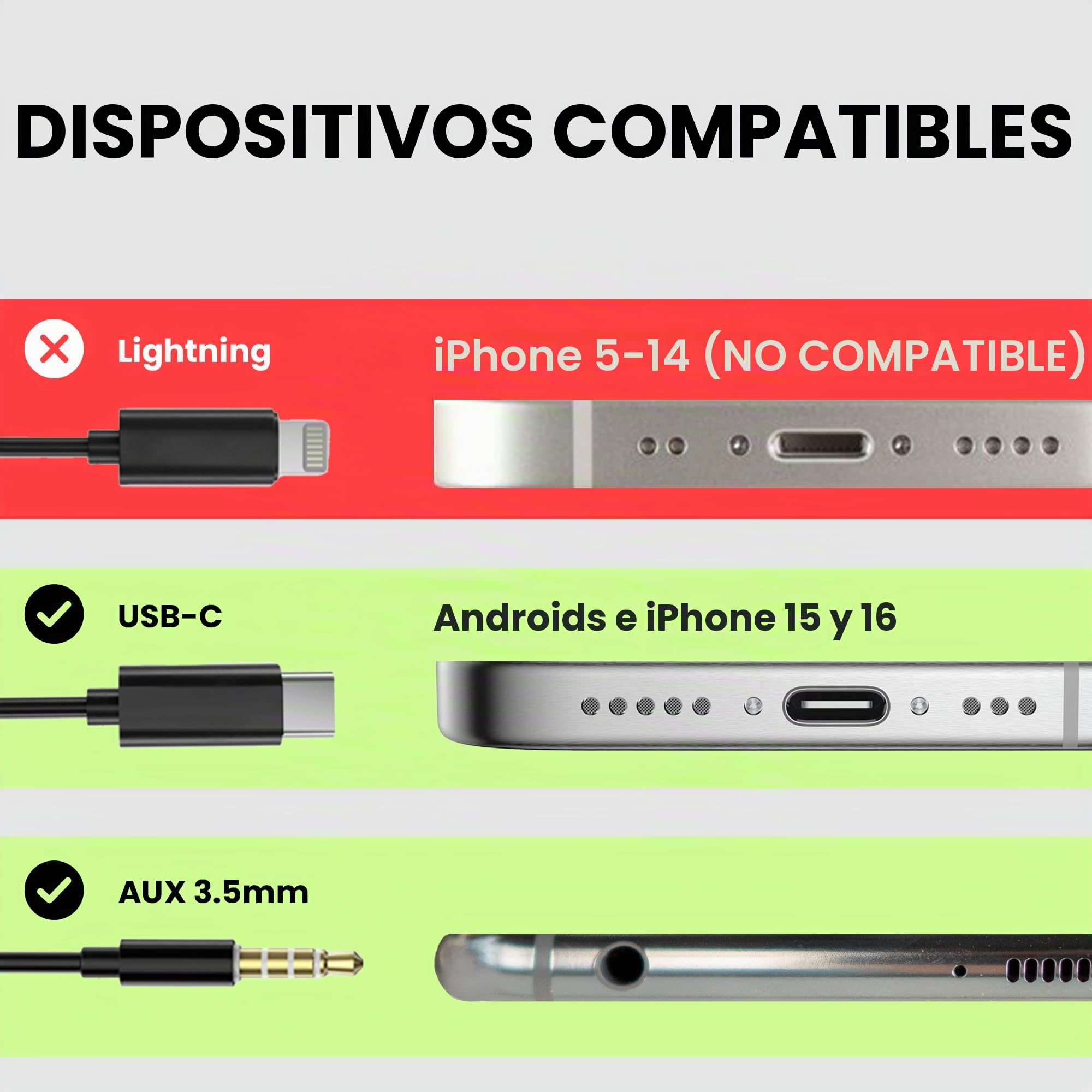 Avantree Slumber Mini – Altavoz De Almohada con Cable para Dormir, Audio Suave para La Noche, Sin Carga, Control De Volumen En Línea, USB-C Y AUX, Auriculares para Podcasts Y Audiolibros