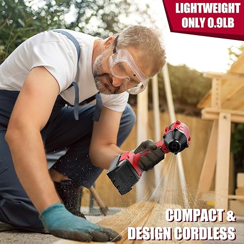 Miniatura 6 de ohyes Soplador de aire sin escobillas motor de alta velocidad compatible con batería Milwaukee de 18 V plumero de aire para camping, trabajo y