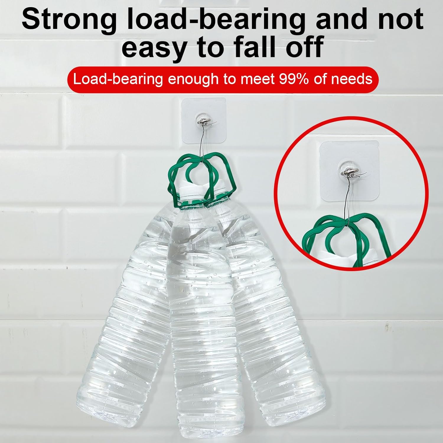 Beeveer 24 Pcs Heavy Duty Adhesive Ceiling Hooks Ceiling Wall Hooks Hangers Without Nails Practical Stainless Steel Waterproof for Indoor Outdoor Home Office Kitchen Hanging Plant