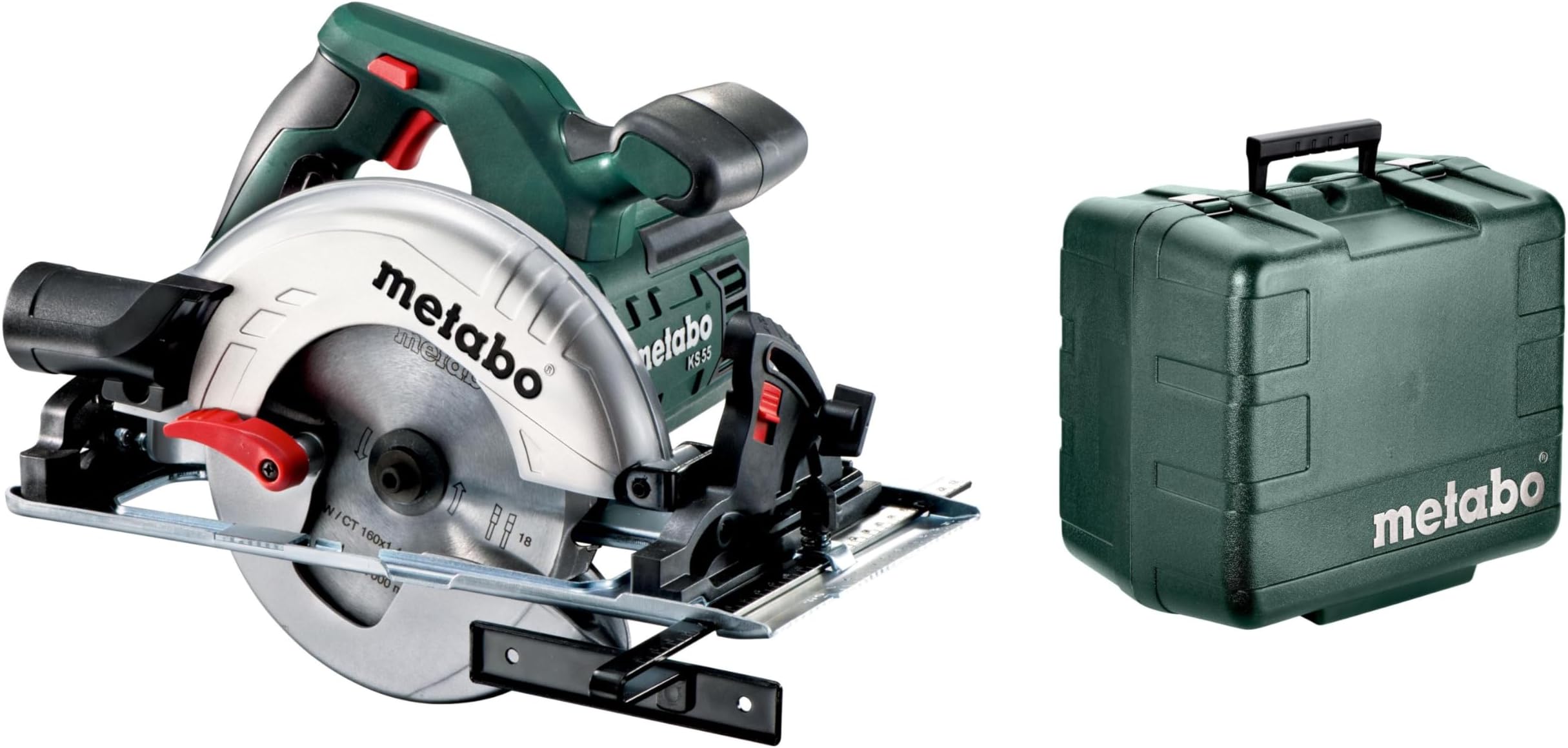 KS 55 (600855500) Circular Saw Plastic Case Nominal Input Power 1200 W Output Power 670 W Max. Cutting Depth at 90°: 55 mm