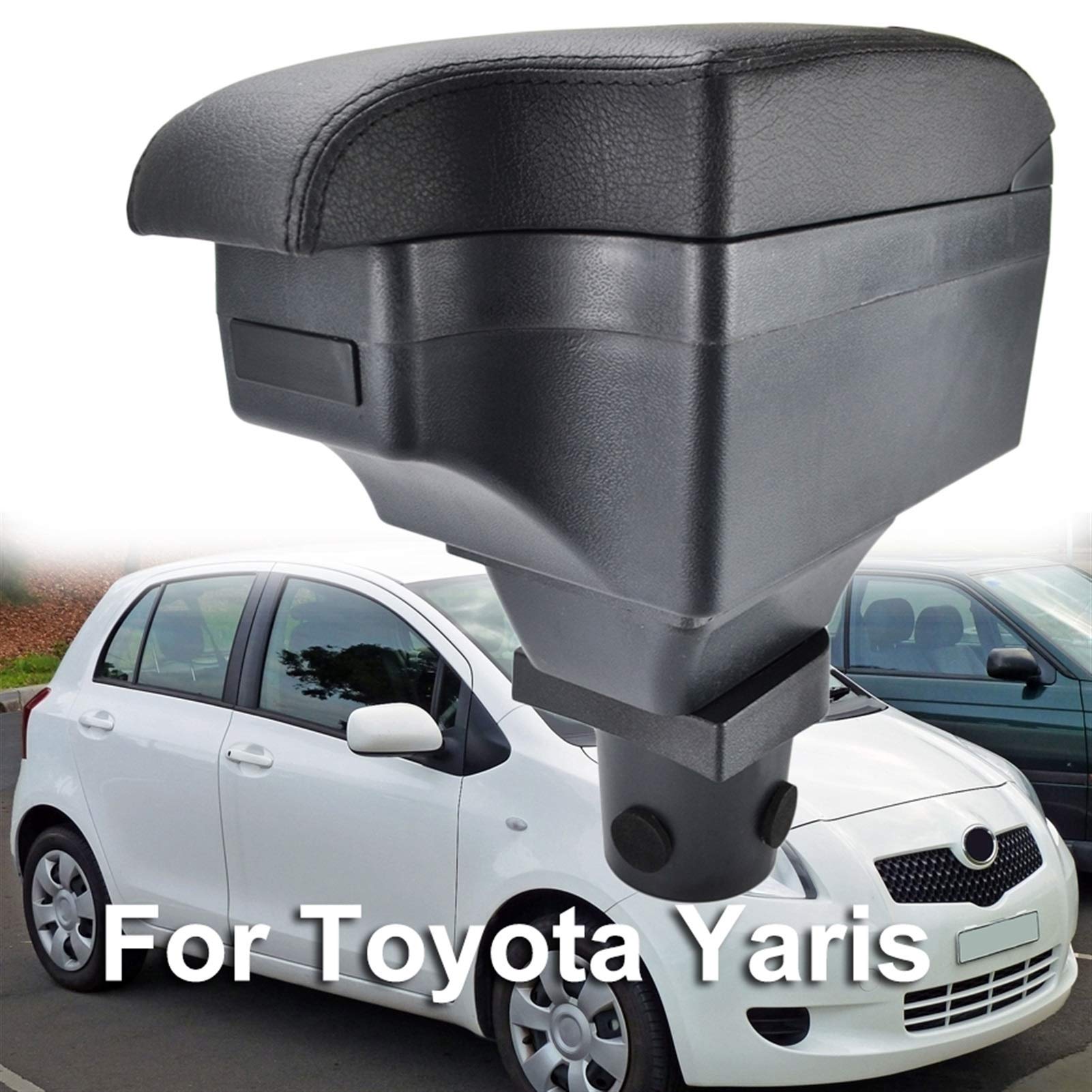 Pokrowiec na podłokietnik, dla Yaris Vitz Hatchback 2006-2011 Central Store Box 2007 2009 2010 Podłokietnik w konsoli środkowej samochodu