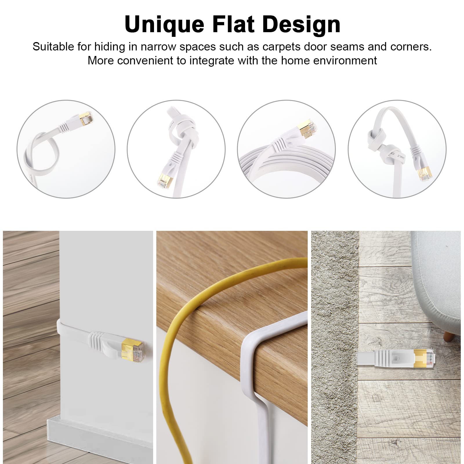 Kabel Ethernetowy Cat 8 30M, Gigabit RJ45 Lan High Speed 40Gbps 2000MHz do przełącznika, routera, modemu, Xboxa, PS4, etui TV