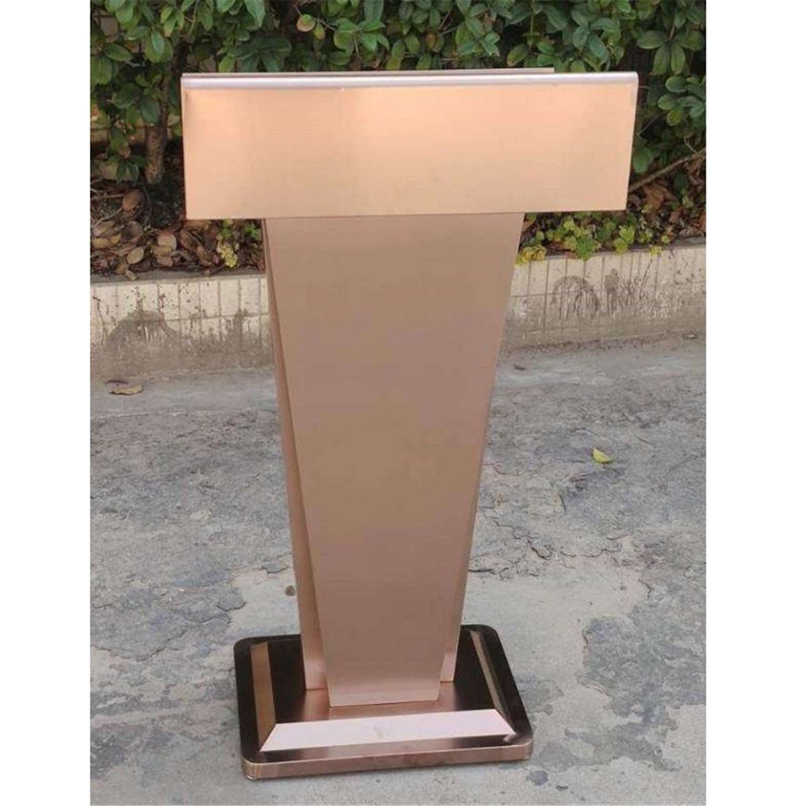 Rednerpult Edelstahl-Podium in Roségold for kleine Vorlesungen, Auditorium, Konferenzraum, Klassenzimmer Konferenzpult