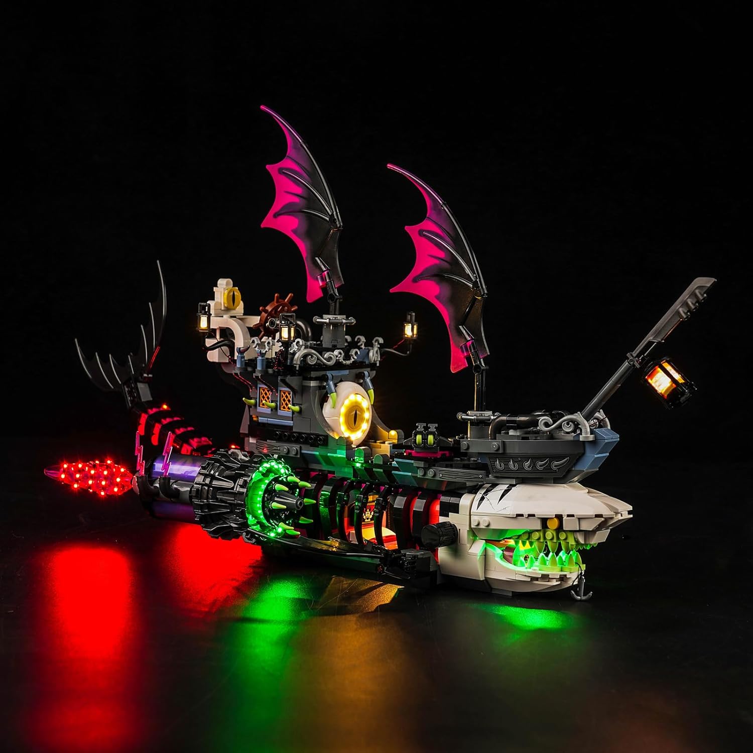Upgraded Led Light Kit for Lego DREAMZzz Nightmare Shark Ship, Compatible with Lego 71469 Building Set, Remote Control Version (Model Not Included)