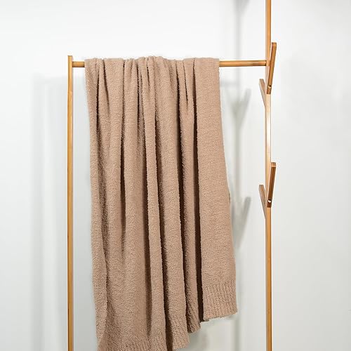 Miniatura 7 de Manta de punto para sofá, manta negra súper suave, esponjosa, ligera, cálida y acogedora, manta de felpa para sofá, cama y picnic, 50 x 60 pulgadas