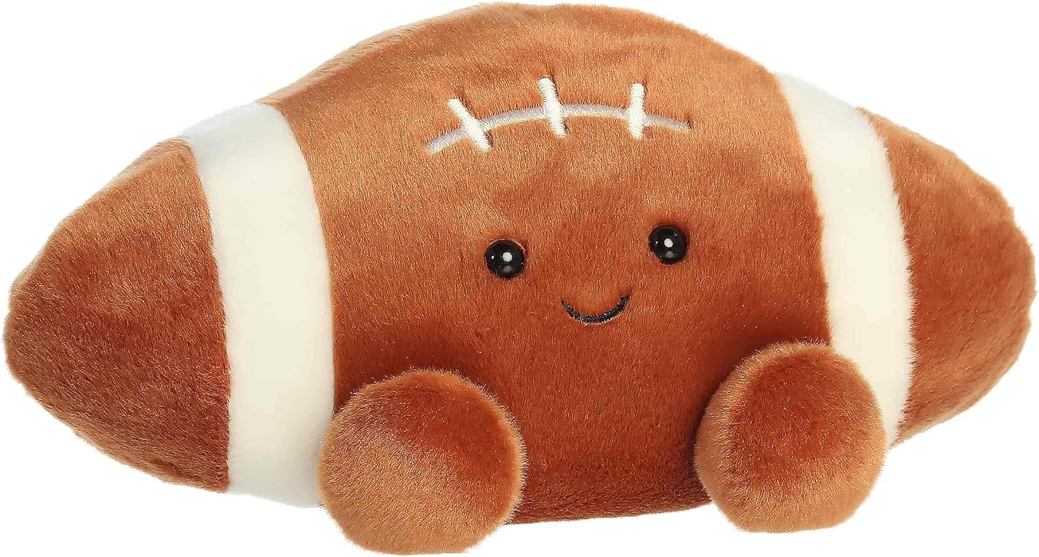 Aurora Adorable Palm Pals Party Sized Tackle Football Stuffed Animal - Fun Characters Now in Bigger Sizes - Perfect for Decorating Rooms and Birthday Gifts - Brown 10 Inches