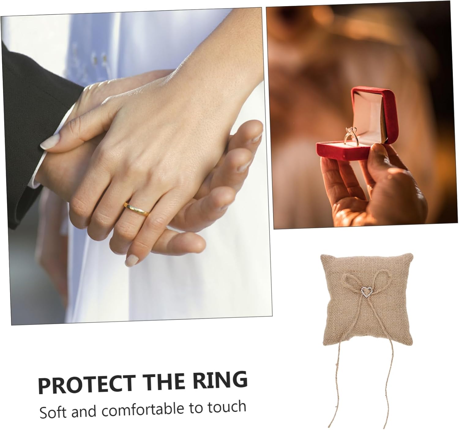 Luxshiny 5 pcs Romantic Ring Pillow Cushion for Weddings Elegant Bowknot Design for Bridal Ceremonies Engagements Wedding Ring Holder