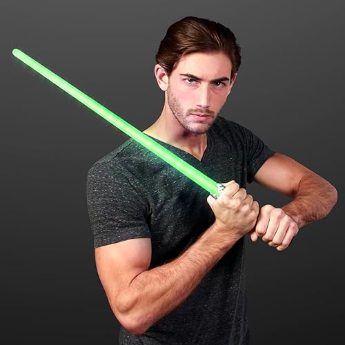 Miniatura 2 de FlashingBlinkyLights - Juego de 2 espadas de luz LED verde