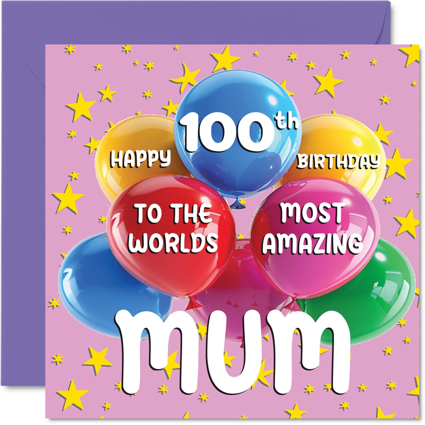 100th Mum Birthday Card, World's Most Amazing Mum