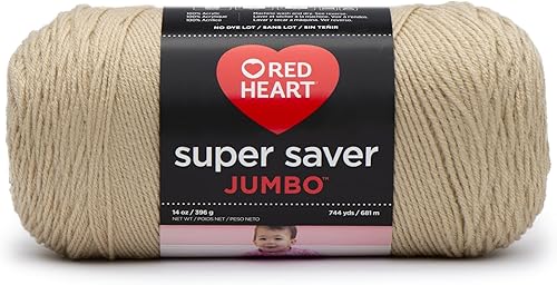 Vista 61 de Red Heart Super Saver - Ovillo de lana Jumbo Cafe Latte – Paquete de 2 unidades de 14 onzas – Acrílico – 4 medianos (peinado) – 744 yardas