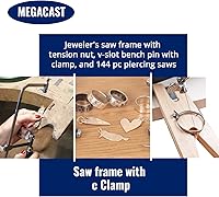 Vista 5 de 3 en 1 Sierra de joyero profesional Set Sierra Marco 144 cuchillas Madera Pin Abrazadera Metal