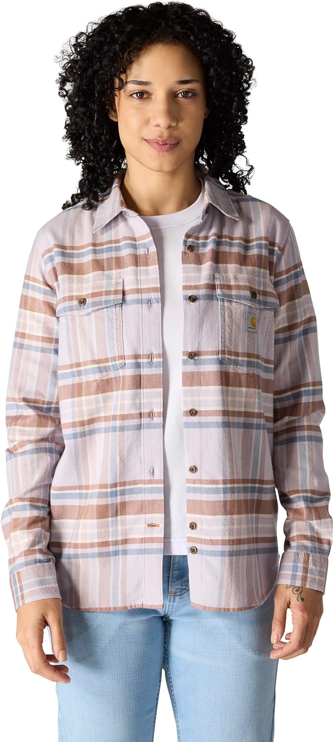 Carhartt Womens Tencel Fiber Series Relaxed Fit Plaid Shirt