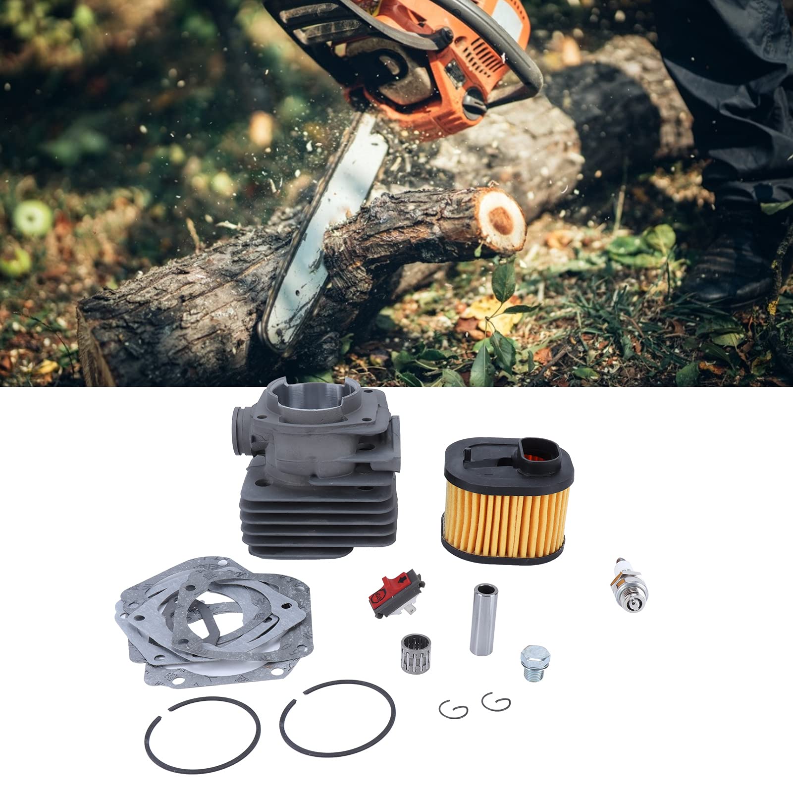 Kit cilindro pistone filtro candela di accensione per 372 XP 362 365 371 accessori da giardino in lega di alluminio per motoseghe