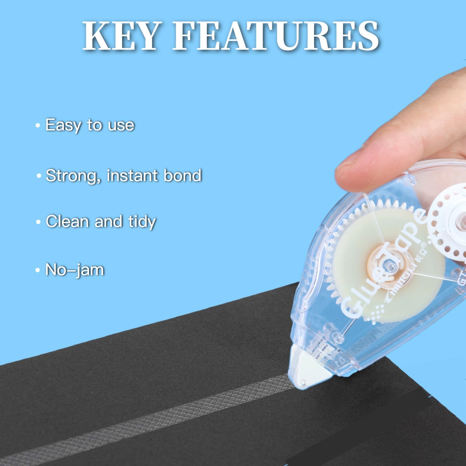 65.62 ft Extra-Long Glue Tape, 0.31 in Wide Scrapbook Tape, 5-Pack, Photo-Safe Acid-Free Double Sided Tape for Crafts, Scrapbook and Junk Journal Supplies (White) - 4