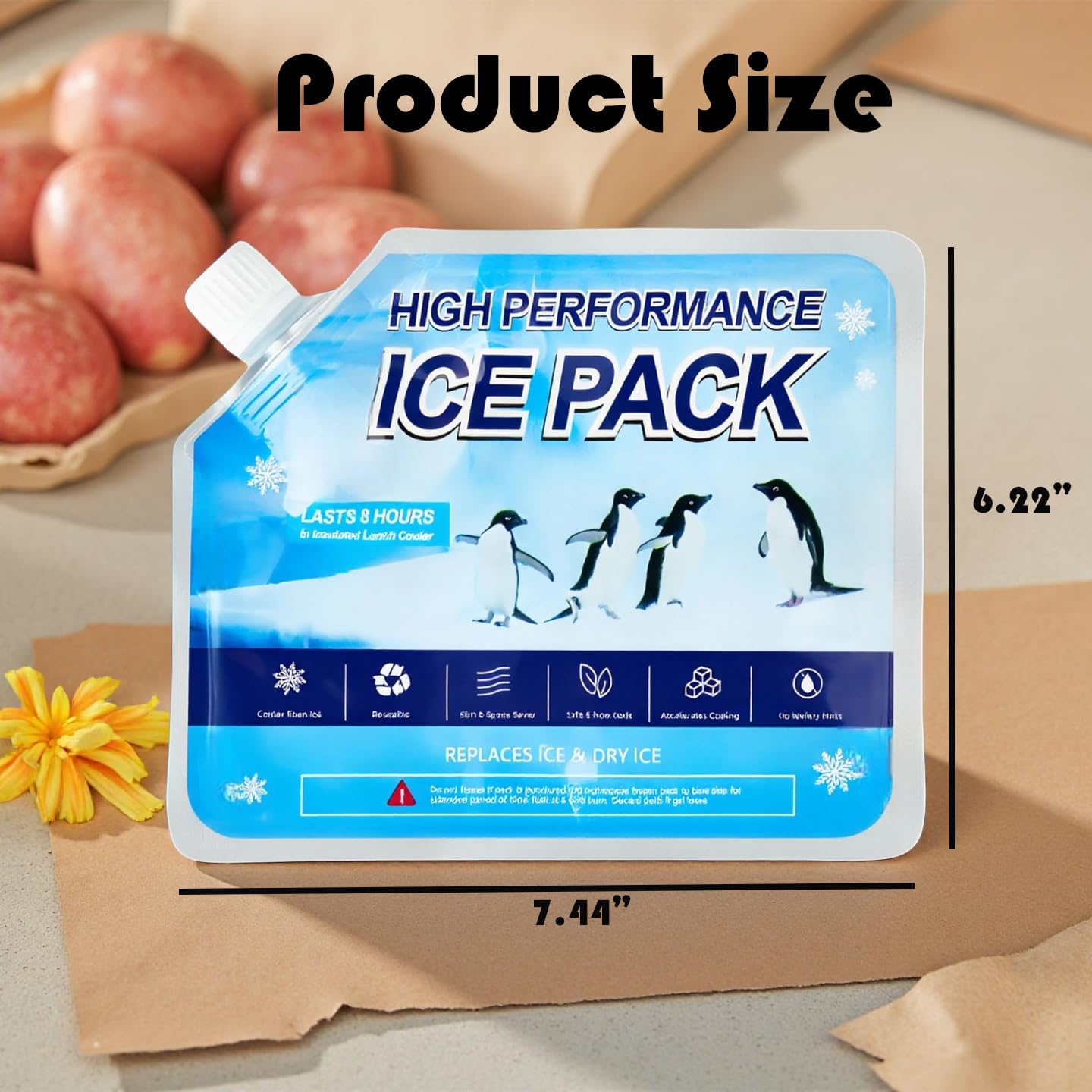 Everlasting Ice RX - Paquetes de hielo reutilizables para enfriador (paquete de 4) hasta 48 horas, paquetes de congelador para enfriadores y loncheras, pequeño