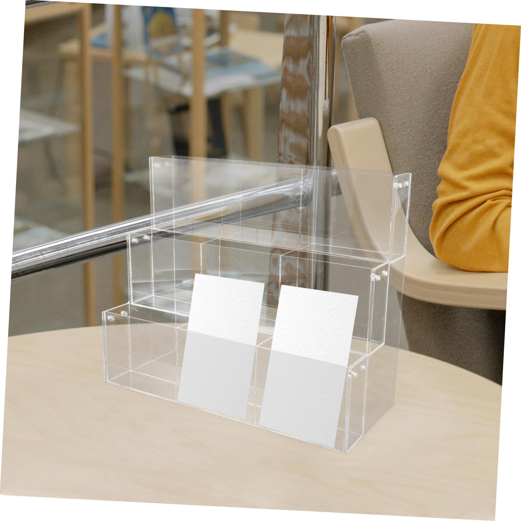 Levemolo Prospekthalter Lotterieständer Büro Acryl für Transparenter Moderner und Praktischer zum Organisieren von Berichten und Aufbewahren von Akten Shop