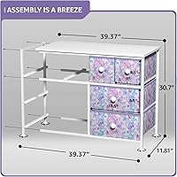 Vista 111 de Sorbus Cómoda con 8 cajones - Mueble para almacenar ropa para niño, para dormitorio, pasillo, clóset, oficina – Marco de acero, parte superior