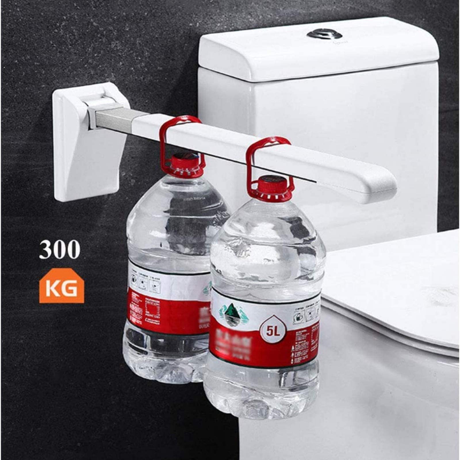 WC pared Mango de Apoyo,Barra de Seguridad para las Personas Mayores | Barra Baño Minusválido Plegable 90° Acero Inoxidable 304, Asidero Ducha Antideslizante Soporta Hasta 300 kg