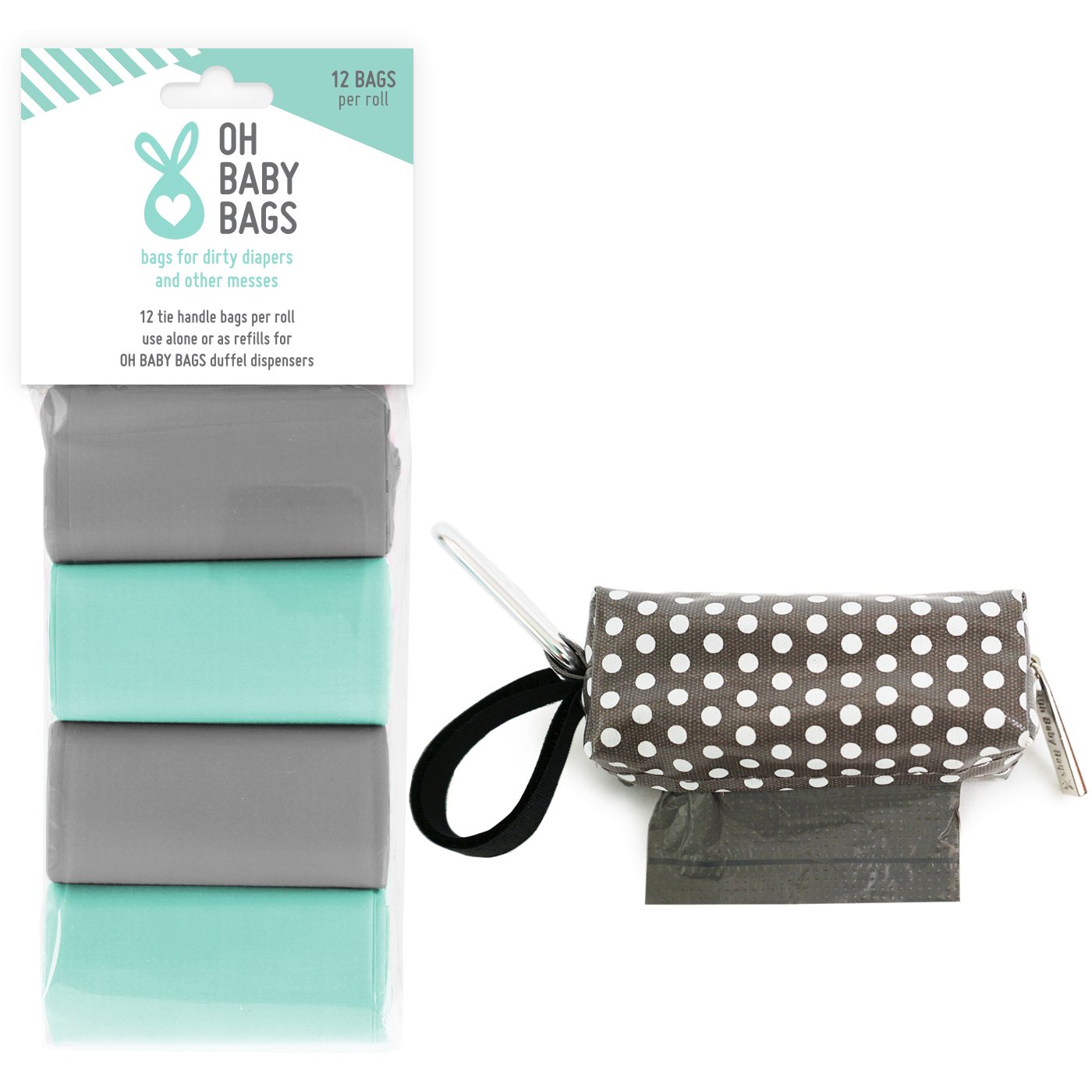 Oh Baby Bags Diaper Bag ClipOn Dispenser with Disposable