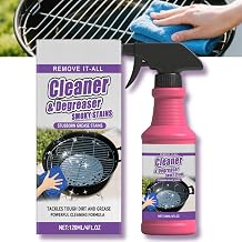 Fast Acting Heavy Duty Grill Degreaser Spray, 2026 New Grill Cleaning Spray for Kitchen, Multi Functional Grease Remover BBQ Easy Off Oven Cleaner for Outdoor Grill 1 PCS
