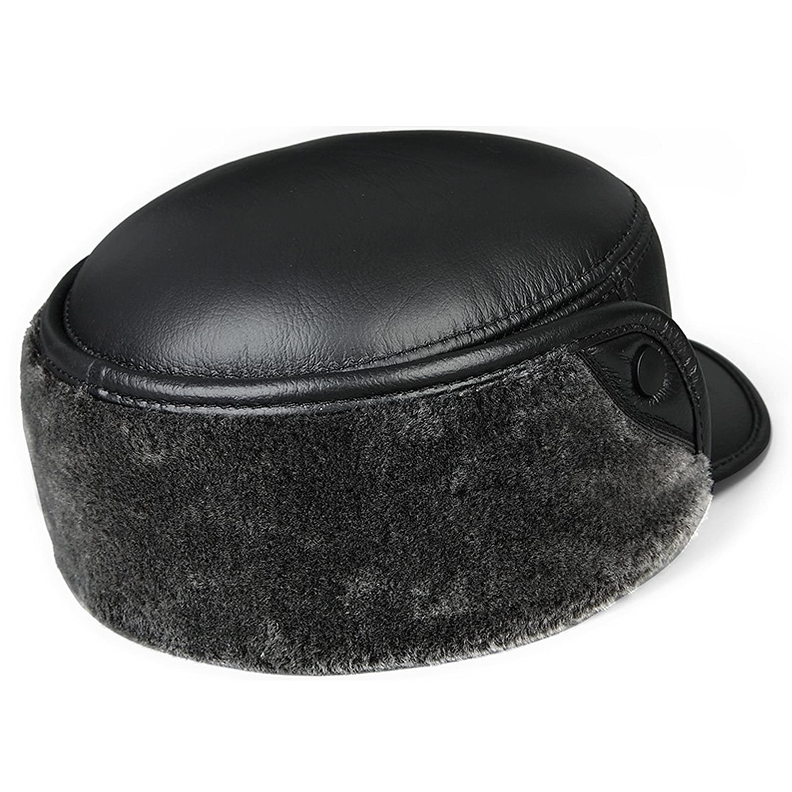 Cappelli invernali, Bomber Cappello da uomo Toper Toper Trapper Hat Faux Pelliccia Bomber Cappellino con Ear Flaps Inverno per gli anziani