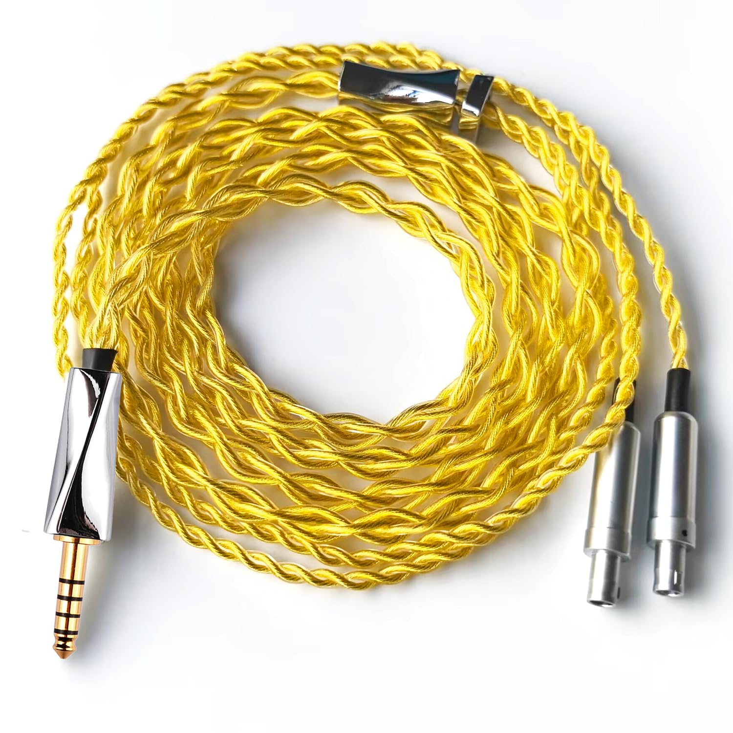 6N OCC Single Crystal Copper Silver Upgrade Audio Cable Compatible with Sennheiser HD800 HD800S HD820 4.4mm Replacement Headphones Cord for Hi-Resolution Audiophile 4.9ft