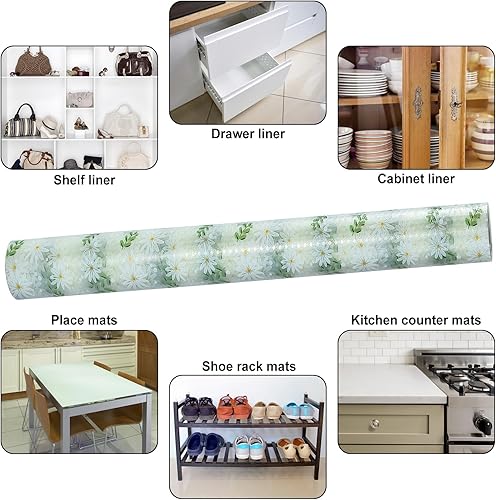 Miniatura 5 de Revestimiento de estante para gabinete de cocina, forro impermeable para cajones, forro refractor, revestimiento de gabinete, tapete antideslizante