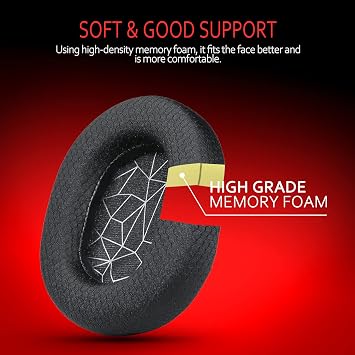 Arctis 7 Ear Cushion, Breathable Fabric Replacement Earpads Ear Cushions fit SteelSeries Arctis 1, Pro, 3, 5, 7, 7+, 7p, 7X, 9, Prime All Models Wireless Headset, Silver, by Krone Kalpasmos
