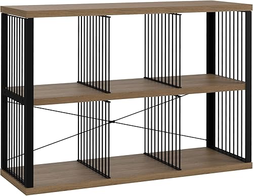 ClosetMaid Estantería organizadora de almacenamiento de 6 cubos estante de almacenamiento marco de metal estantes de madera fácil montaje negrotrigo