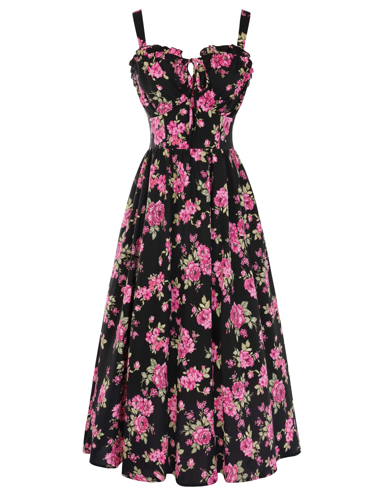 SCARLET DARKNESS Floral Corset Dress Summer Dresses for Women 2025 Wedding Guest Dress Cottagecore Fairy Dresses