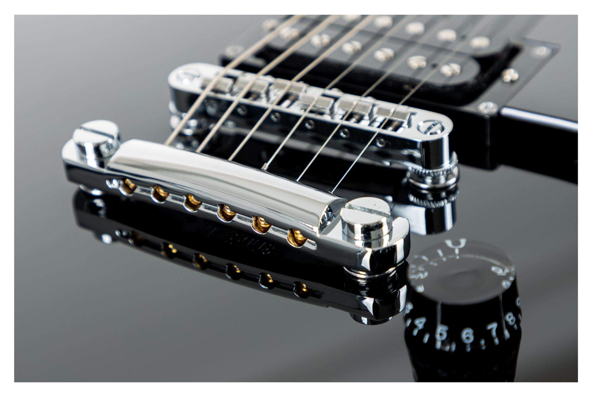 Shaman Element Series SCX-100B - E-Gitarre in Single Cut-Bauweise - geleimter Hals aus Mahagoni - Macassar-Griffbrett - schwarz