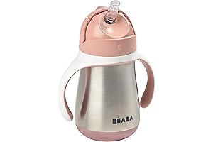 Baby's First Sippy Cup: Stainless Steel Straw Sippy Cup for Toddlers