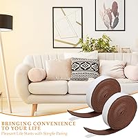 Vista 68 de Zonon 4 rollos de tiras de fieltro de 120 pulgadas con cinta adhesiva de fieltro para muebles, rollos de tiras autoadhesivas de poliéster resistente