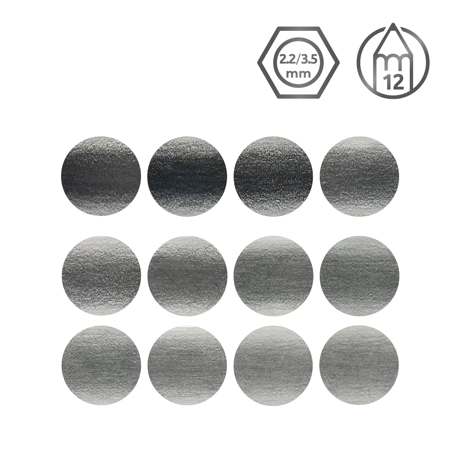 Derwent34214 Graphic Medium Graphite Drawing Pencils, Set of 12, Professional Quality, Black