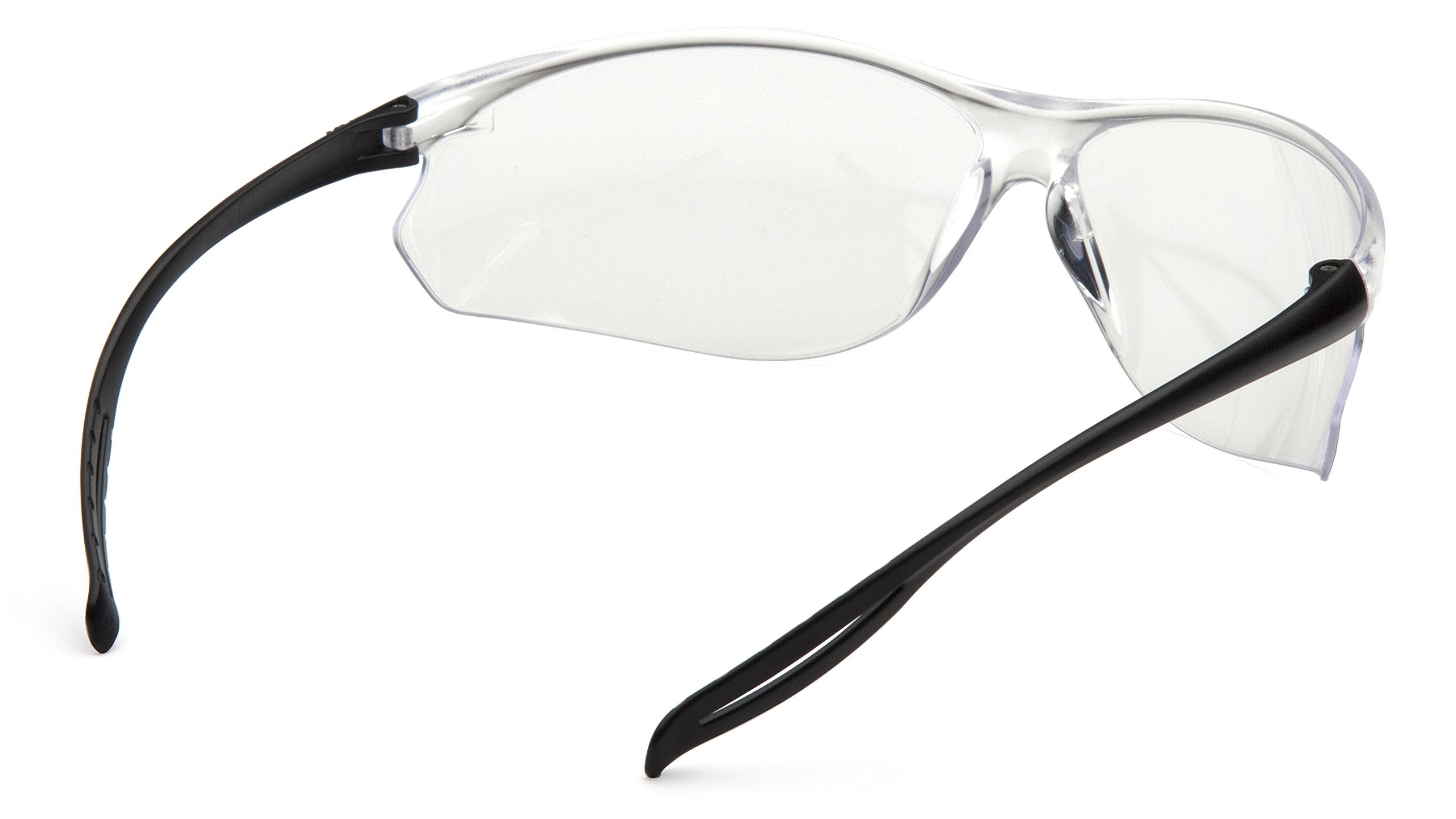 Pyramex Safety S9710ST Neshoba - Gafas de seguridad, marco negro, lente transparente antivaho, lente transparente