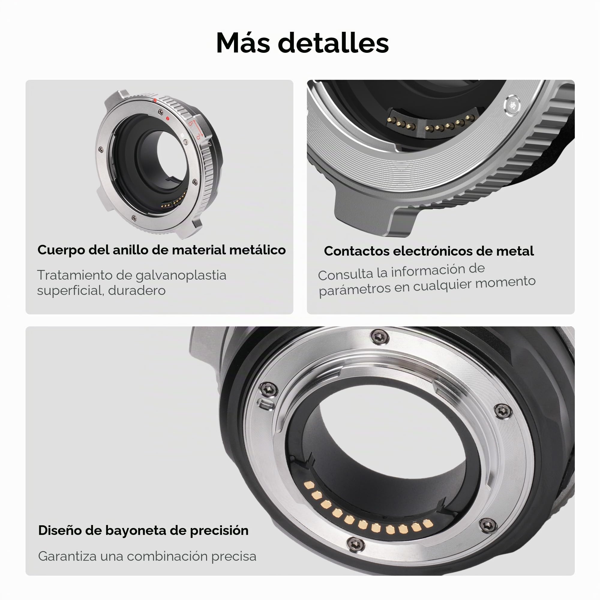 VILTROX Adaptador de lente de enfoque automático EF-M1 Pro compatible con lentes EF/EF-S a cámaras M4/3 MFT GH4 GH5 GF6 GX7 E-M5 E-M10 II E-PL5