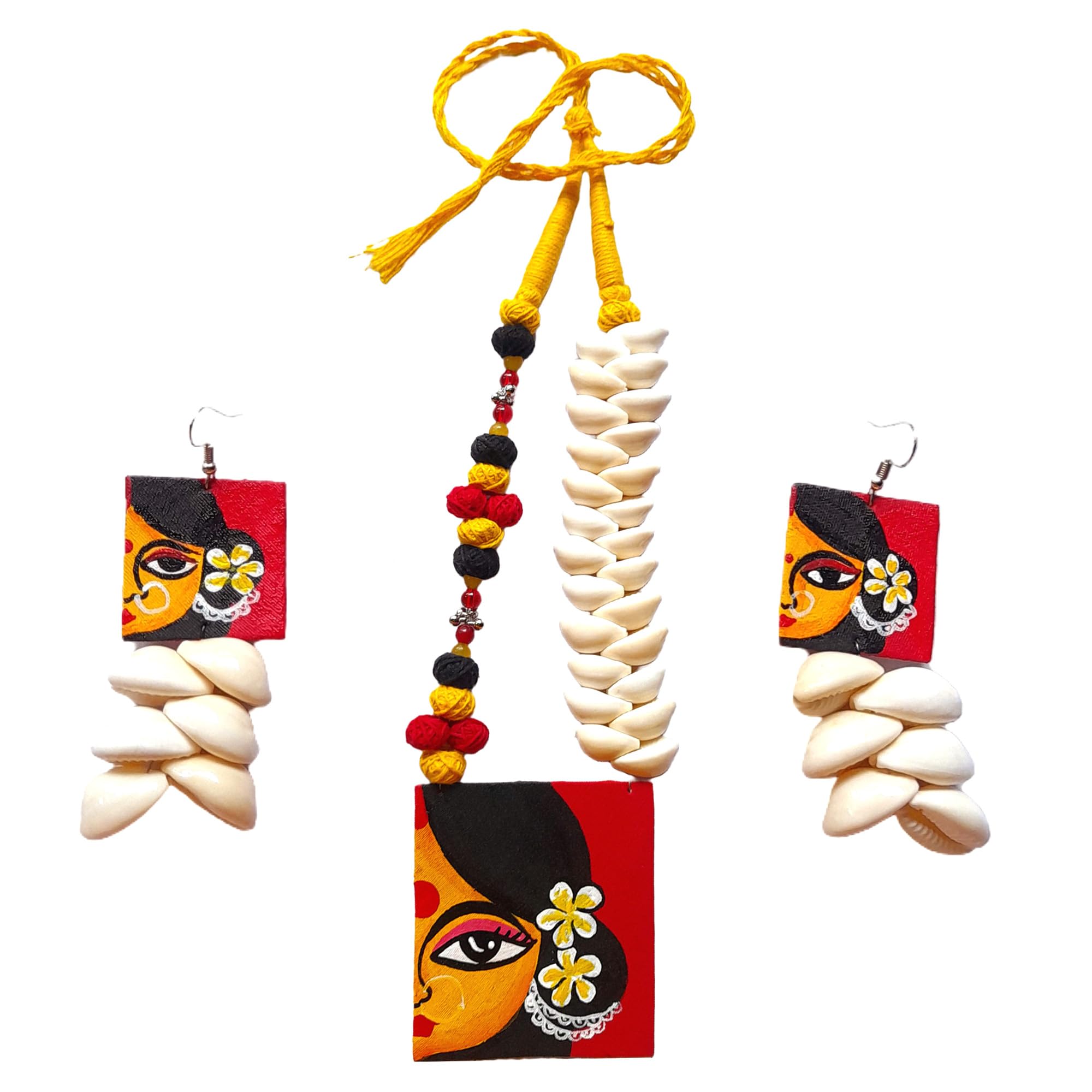 SAKHI Red colour handmade fabric light weight jewellery set for women girls Gift item for girlfriend. Trending fancy stylish necklace set (B099QVP811) Amazon Price History, Amazon Price Tracker
