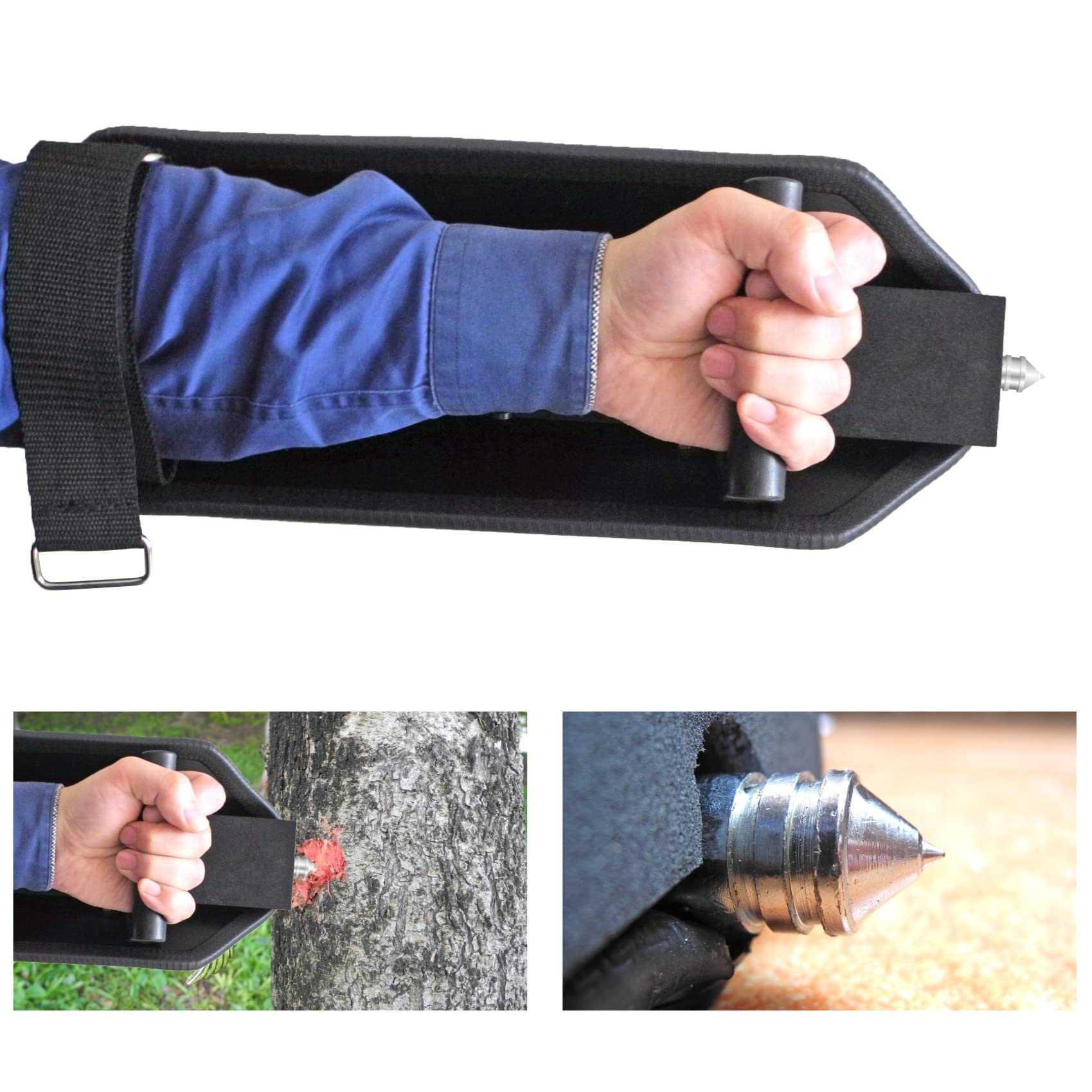 Shindn Alliage d’Aluminium Bouclier de métal Avant-Bras Blindage de Bras Bouclier Tactique léger