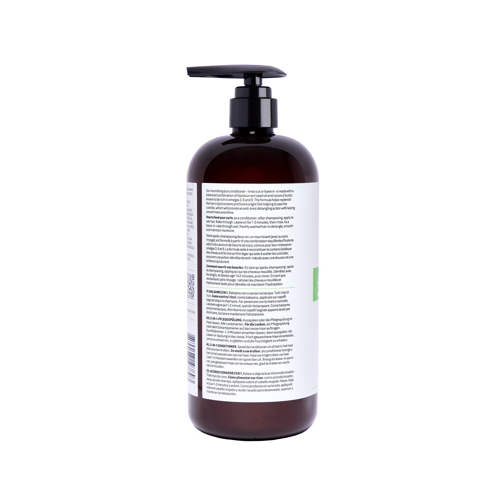 Curlsmith Frizz Control Duo Conditioner | Feuchtigkeitsspendender Anti-Frizz Conditioner & nährender Leave-In zur Frizz-Kontrolle, Alle Lockentypen, Vegan, 946 ml