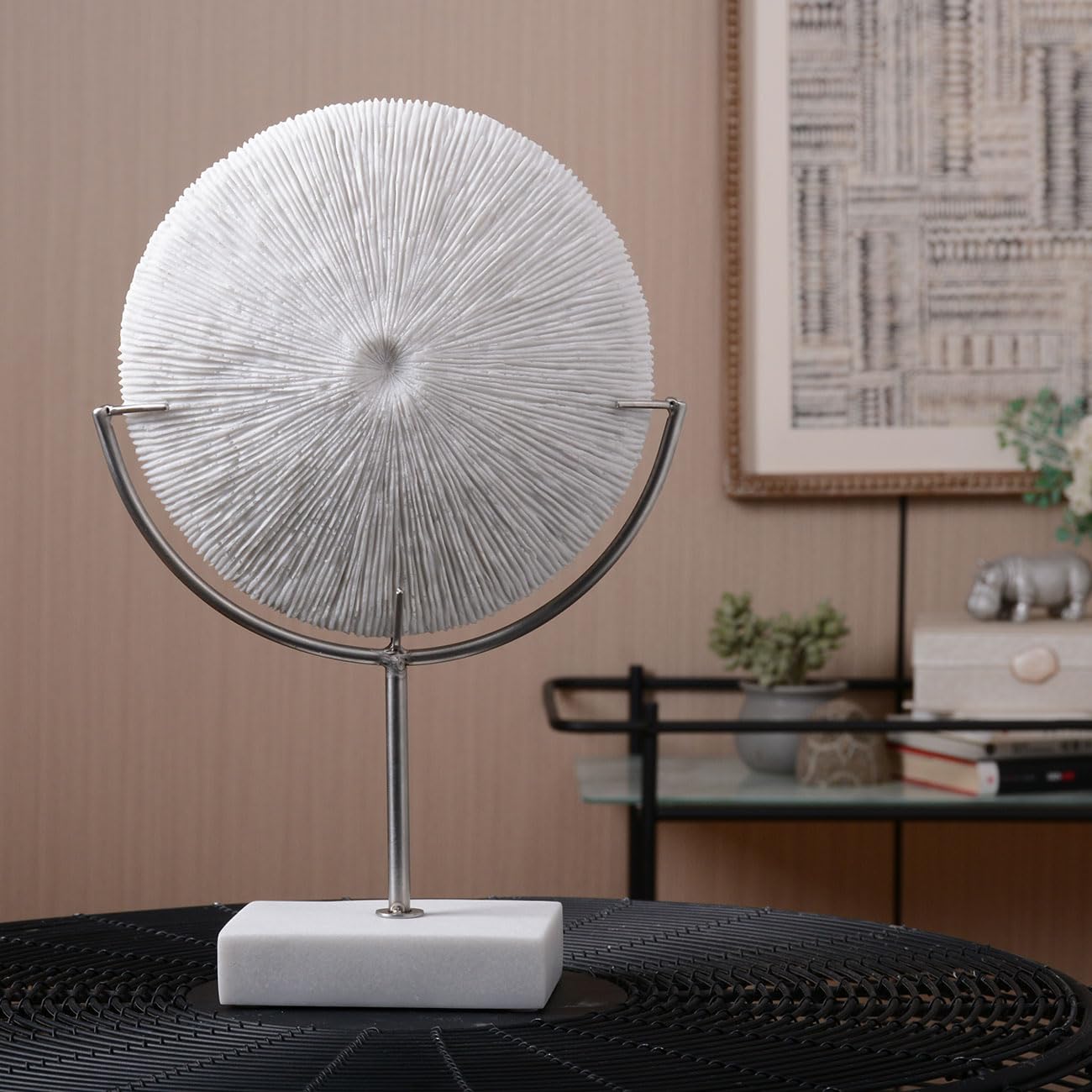 HAUCOZE Escultura Moderna Decoración Abstracta Figura Pantalla Arte Hogar Regalo Interior Adorno Estatua para Estantería Mesa Escritorio Poliresina 33cm